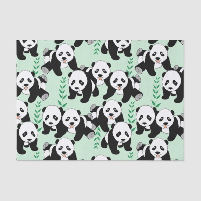 Panda Bears Graphic Tissue Paper (Front)