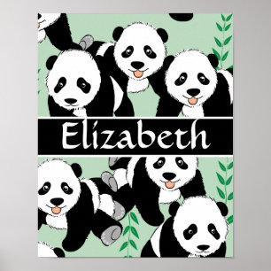 Panda Bears Graphic to Personalise Poster