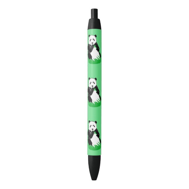 Panda Bears Green and Black Pens (Front Vertical)