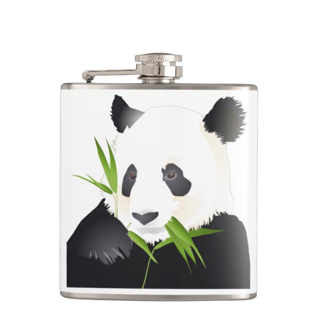 Panda Bears Hip Flask (Front)