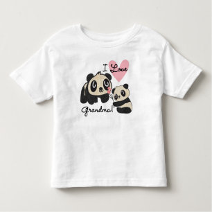 Panda Bears I Love Grandma Toddler T-Shirt