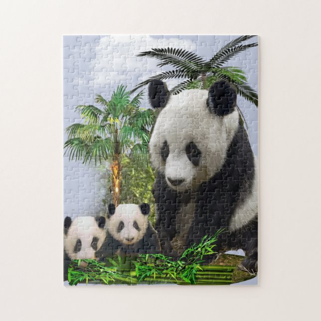 Panda bears jigsaw puzzle (Vertical)