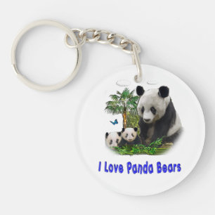 Panda Bears Key Ring
