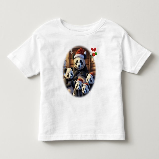 Panda Bears Toddler T-Shirt (Front)