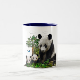 Panda bears Two-Tone coffee mug