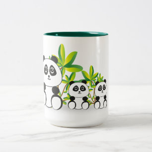 Panda Bears Two-Tone Coffee Mug