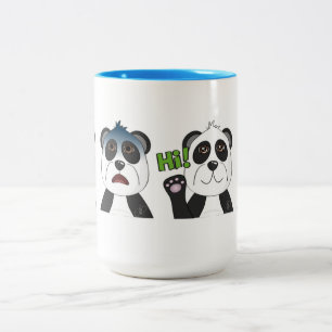 Panda Bears Two-Tone Coffee Mug