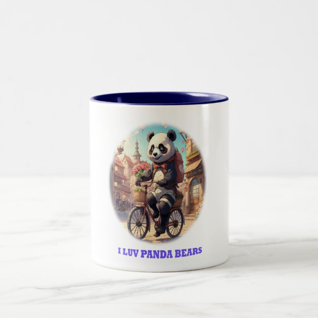 Panda Bears Two-Tone Coffee Mug (Center)