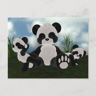 Panda Bearz Sunny Day Postcard