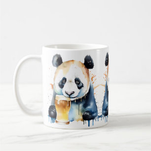 Panda Beer Wildlife & Nature Water Colour Set Coffee Mug