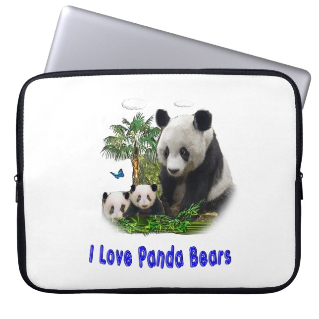 panda beras laptop sleeve (Front)