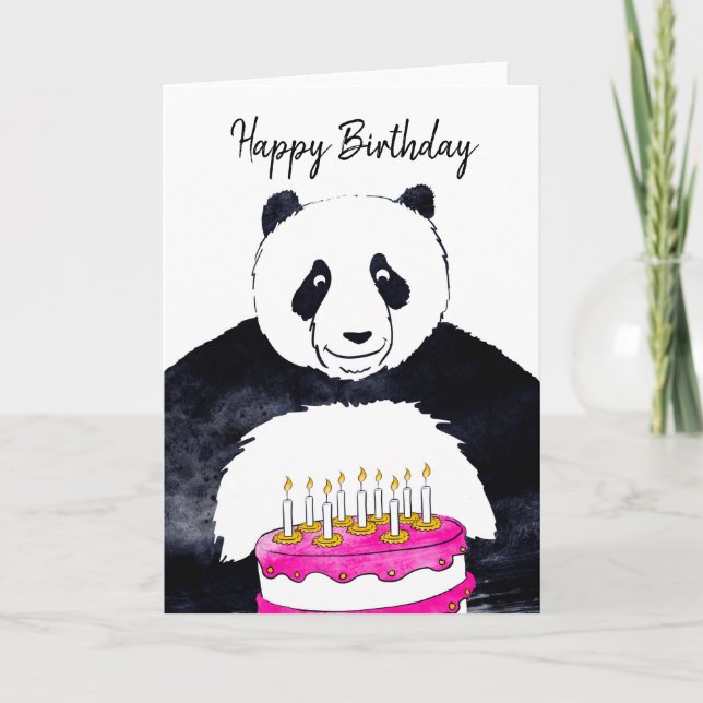 Panda birthday card (Front)
