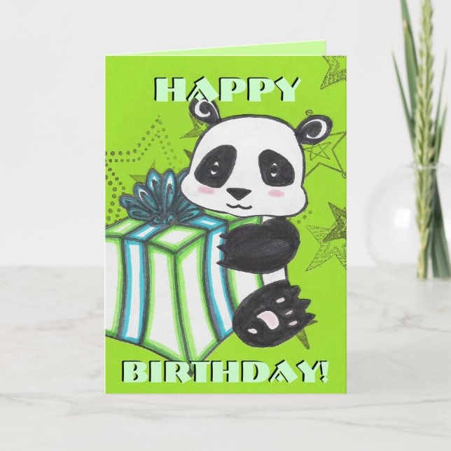 Panda Birthday Card (Front)