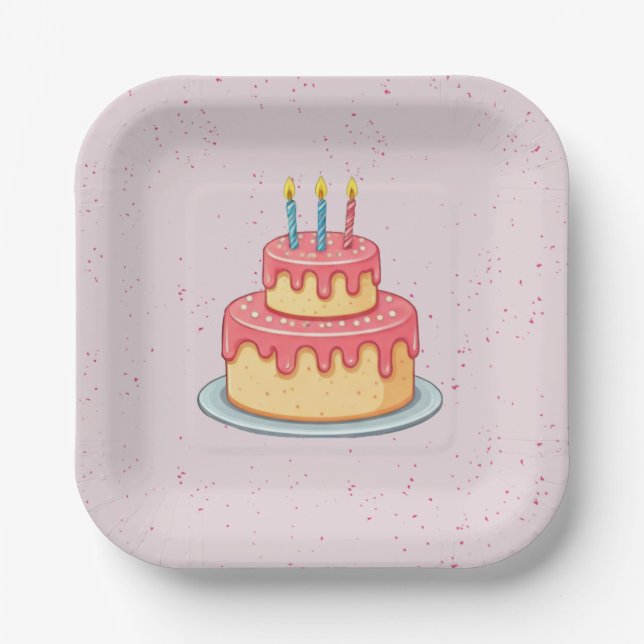 Panda Birthday Paper Plate (Front)