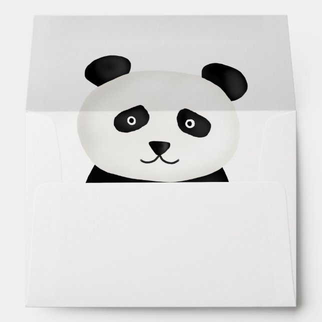 Panda Birthday Party Envelope (Back (Bottom))