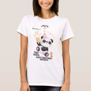  Panda Birthday T-Shirt   Adorable Kawaii Design