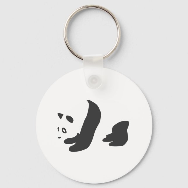 Panda (Black) Key Ring (Front)