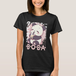 Panda Boba Tea Kawaii Bubble Tea Panda Anime Neko T-Shirt