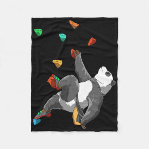 Panda - Bouldering And Rock Climbing Fleece Blanket