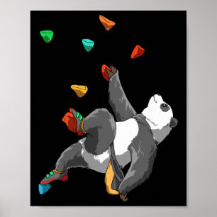 Panda - Bouldering And Rock Climbing Gift Poster