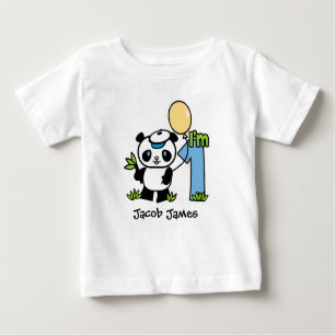 Panda Boy 1st Birthday Baby T-Shirt