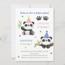 Panda Boy and Girl Joint Birthday 