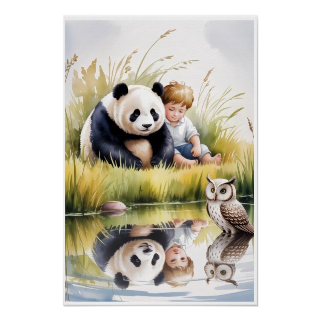 PANDA , BOY AND OWL POSTER (Front)