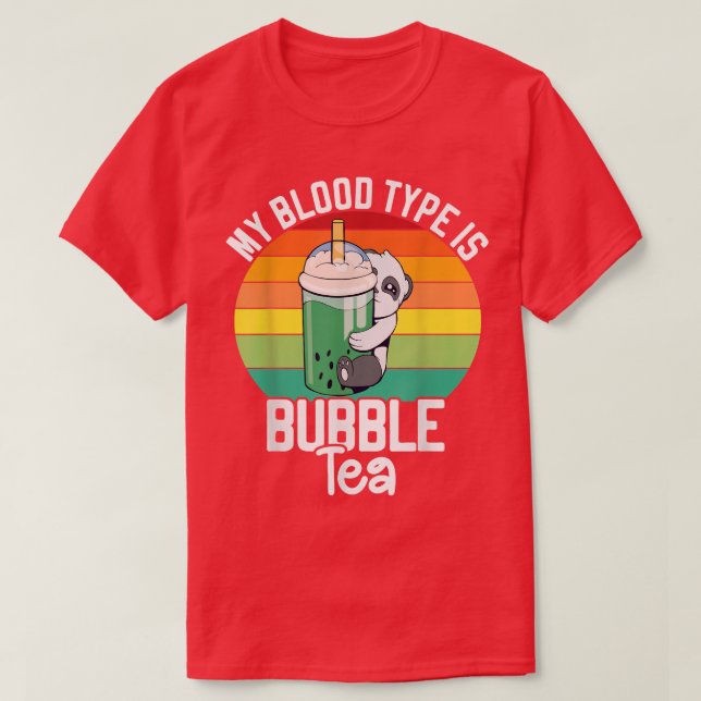 Panda Bubble Boba Tea Kawaii Cute Anime Otaku Japa T-Shirt (Design Front)
