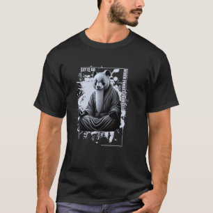 Panda Buddha Meditation Zen Cool Motif T-Shirt