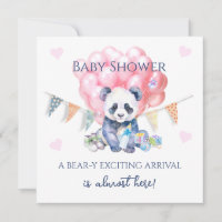 Panda bunting and balloons Baby Shower