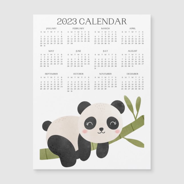 Panda ,Calendars panda 2023  (Front)