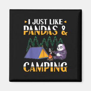 Panda Camping I Just Love Pandas Magnet