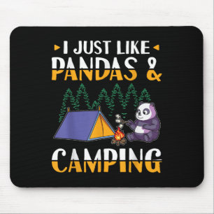 Panda Camping I Just Love Pandas Mouse Pad