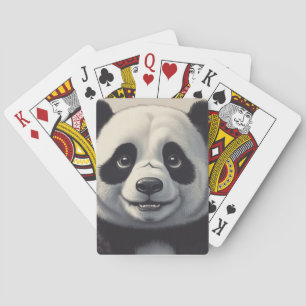 Panda Cartoon Drawing Art Playing Cards