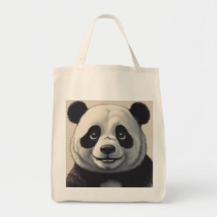 Panda Cartoon Drawing Art Tote Bag