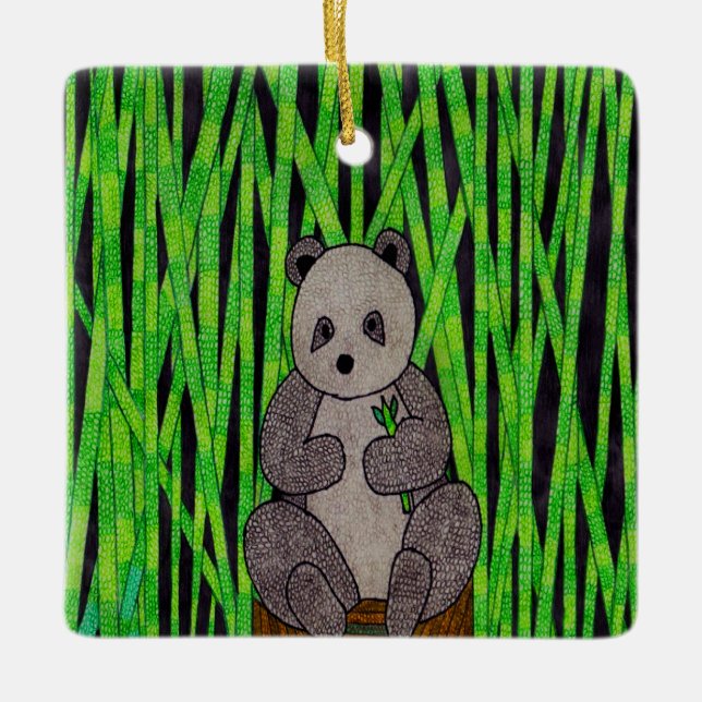 Panda - Ceramic Ornament (Front)