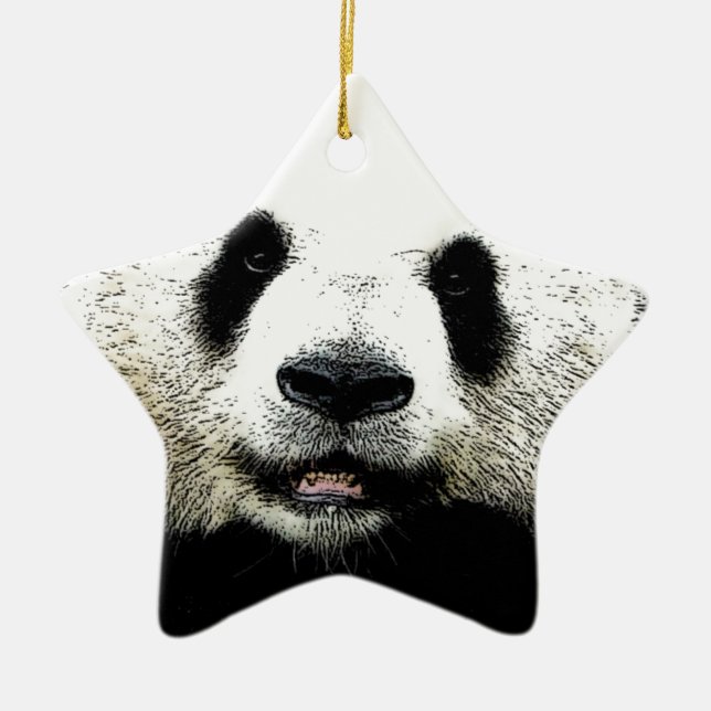 Panda Ceramic Ornament (Front)