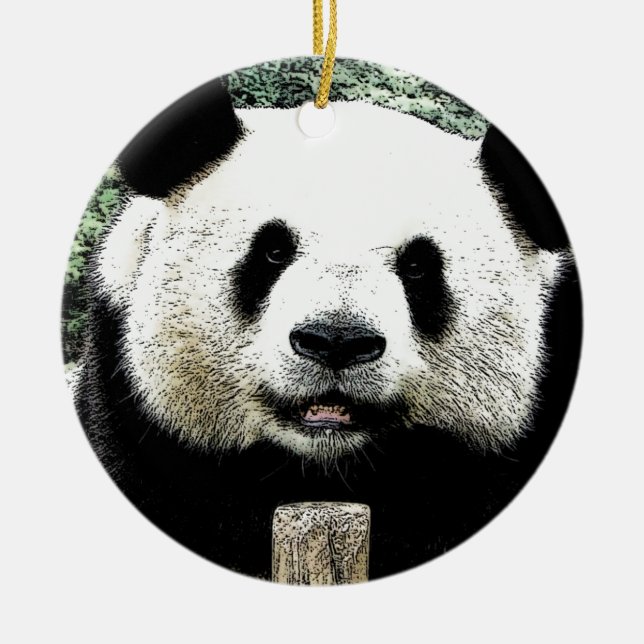 Panda Ceramic Tree Decoration (Front)