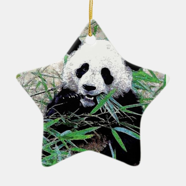 Panda Ceramic Tree Decoration (Front)