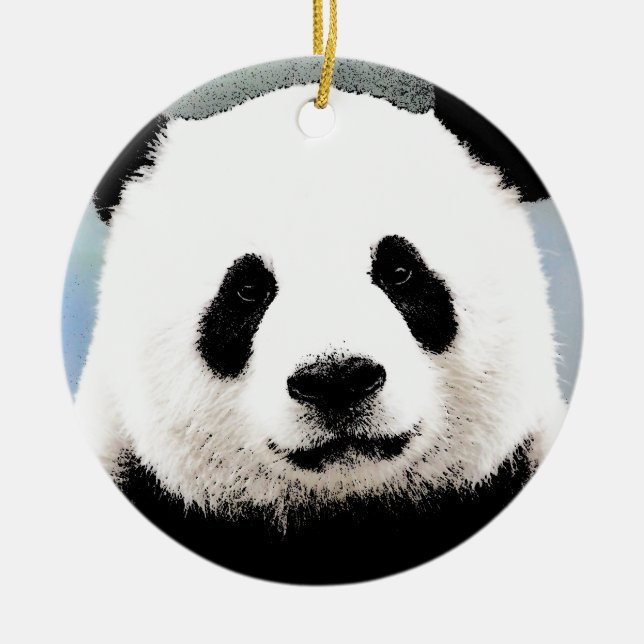 Panda Ceramic Tree Decoration (Front)