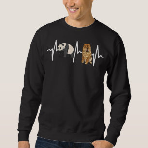 Panda Chow Chow Heartbeat Dog Sweatshirt