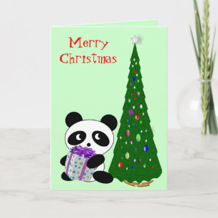 Panda Christmas Holiday Card
