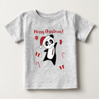Panda Christmas Snow Winter Animals Pandas Baby T-