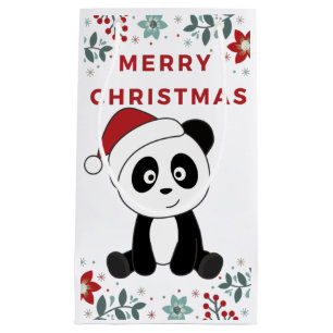 Panda Christmas Snow Winter Animals Pandas Small G Gift Bag