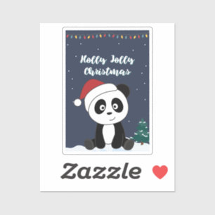 Panda Christmas Snow Winter Animals Pandas Sticker