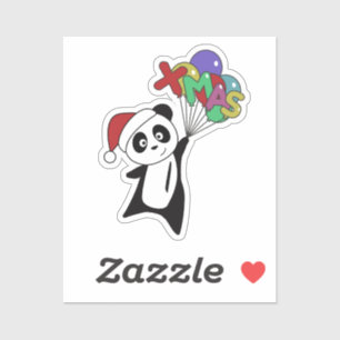 Panda Christmas Snow Winter Animals Pandas Sticker