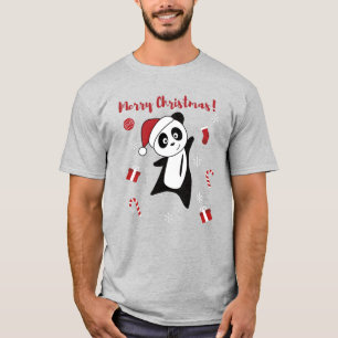 Panda Christmas Snow Winter Animals Pandas T-Shirt