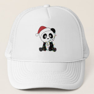 Panda Christmas Snow Winter Animals Pandas Trucker Hat