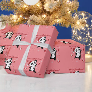 Panda Christmas Snow Winter Animals Pandas Wrappin Wrapping Paper