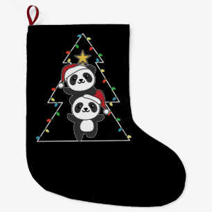 Panda Christmas Tree Christmas Animals Pandas Large Christmas Stocking